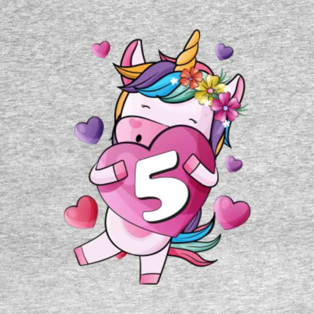 5th Birthday Unicorn Lover for 5 Year Olds - Unicorn 5th Birthday